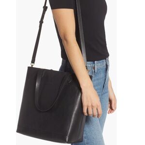 Madewell The Zip-Top Medium Transport Leather Tote
